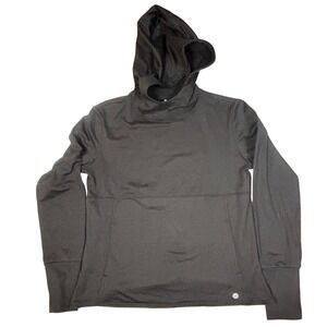 Apana Black Activewear Hoodie Thumbholes Long‎ Sleeve Athletic Shirt Men's M